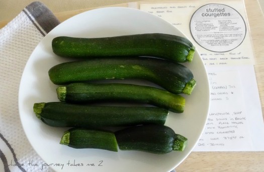 Home grown courgettes